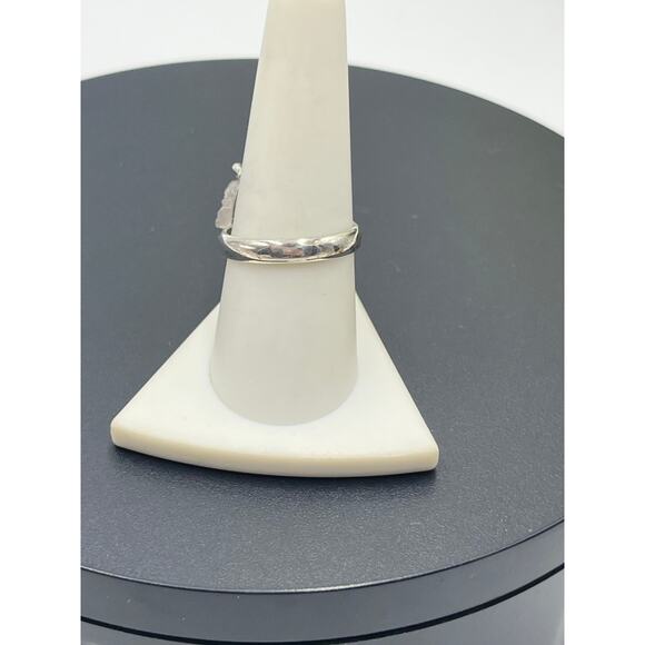 Natural Raw Rose Quartz Stalactites Slice 925 Prong Sterling Silver Ring 9.25 - Picture 6 of 11